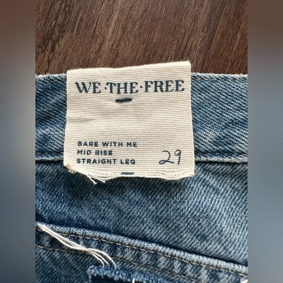 We The Free Bare With Me Jeans Rebel Hearts. Size 29
